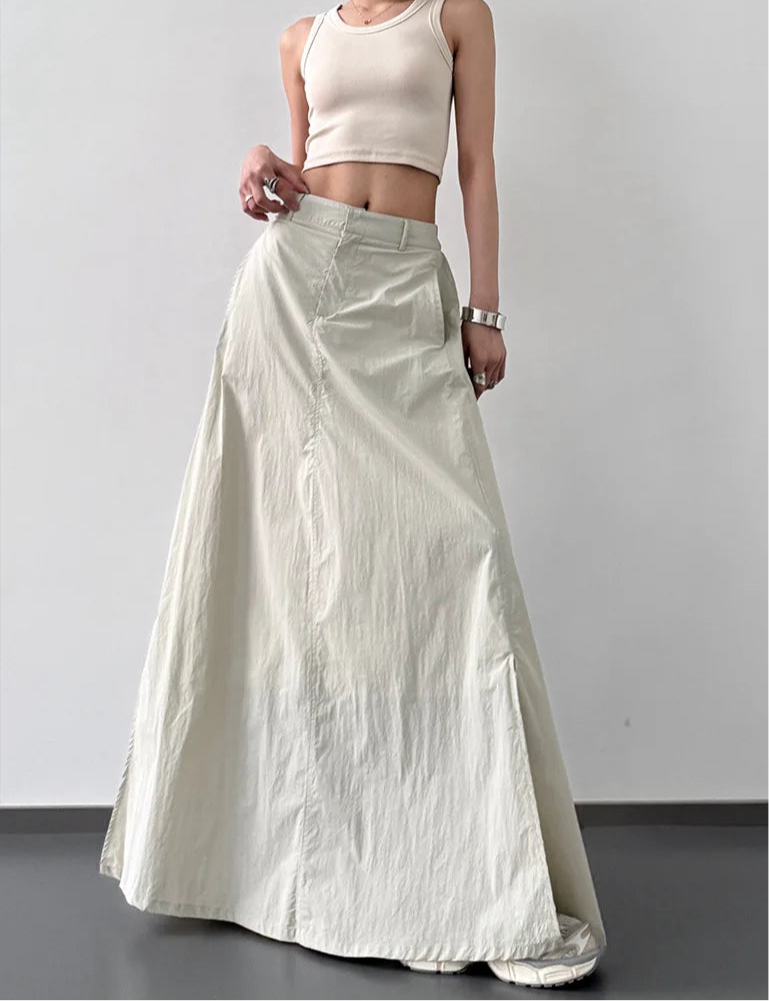 Blue Moon Fashion Temperament Retro Slit Women Cargo Skirts