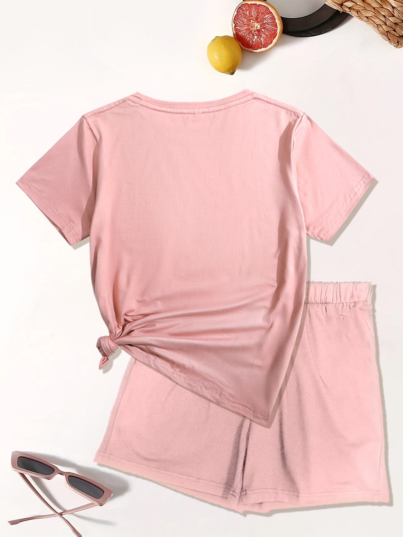 "BRIDE" Bow Print Two-Piece Set