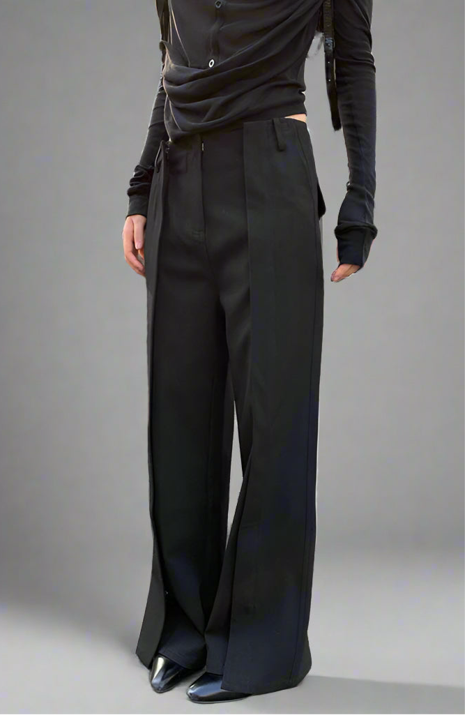 Double Zipper Patchwork Pants