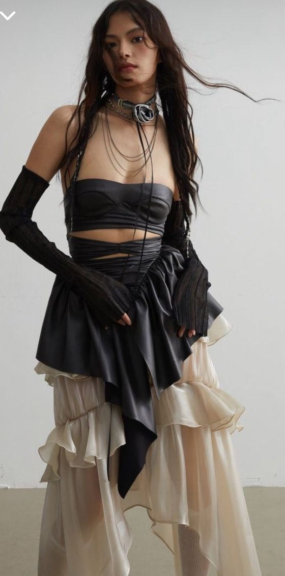 Champagne Glossy Skirt