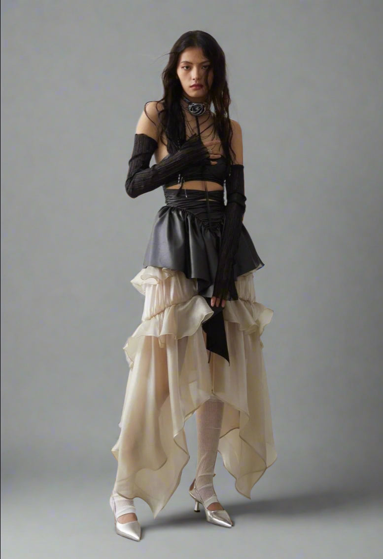 Champagne Glossy Skirt
