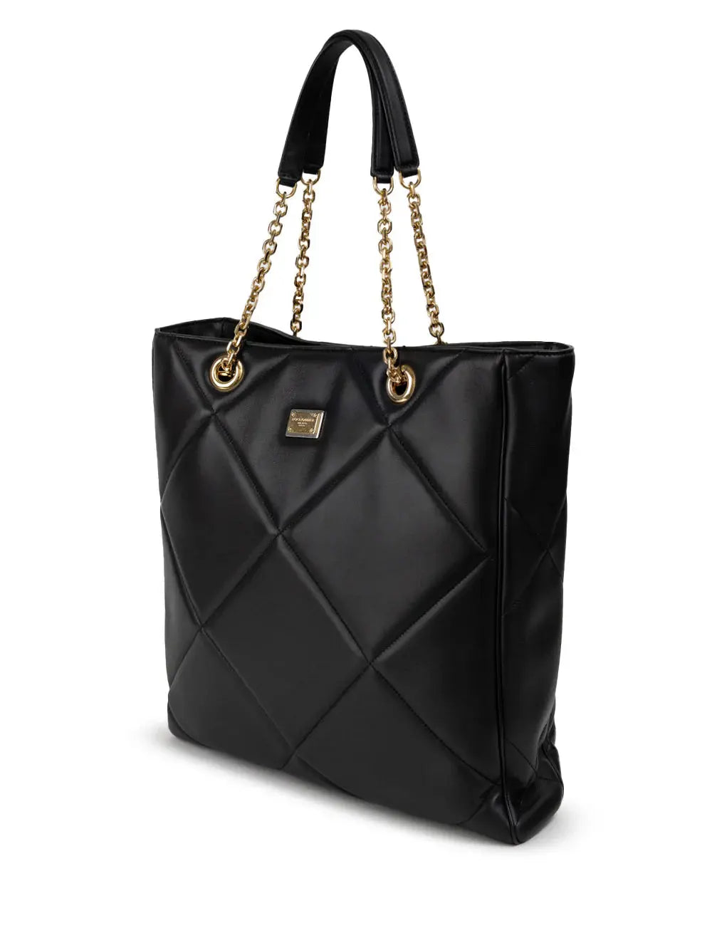 DOLCE & GABBANA TOTE BAG IN BLACK LEATHER MATALSSÉ Blue Moon Fashion House