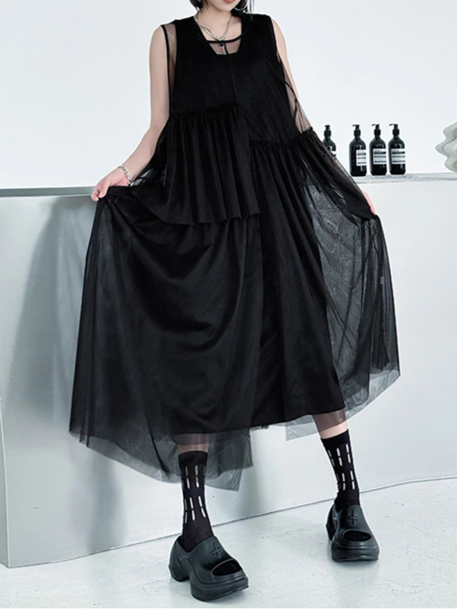 Mesh HP Long Dress