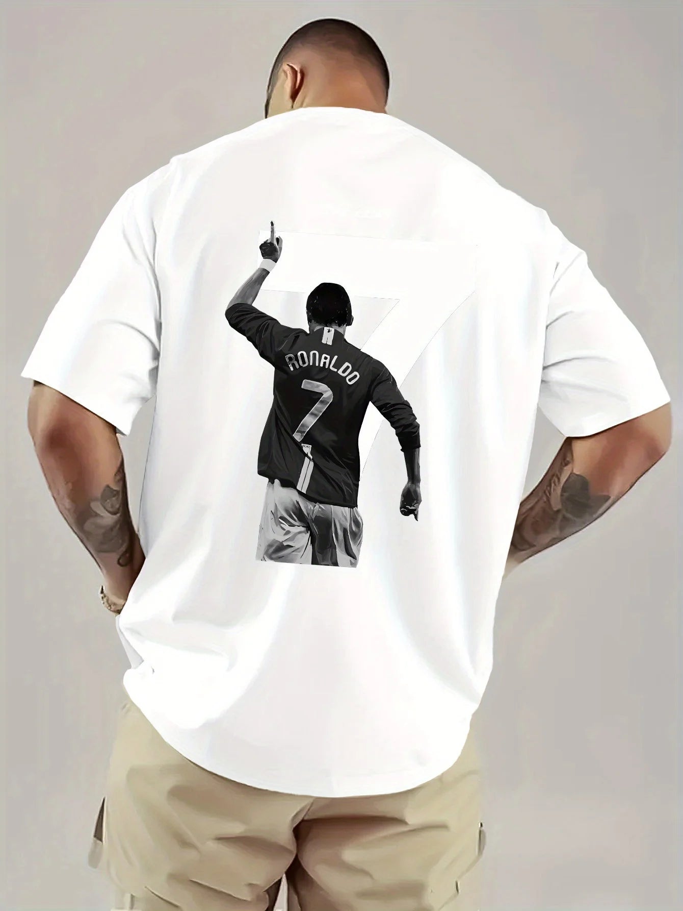 Men's CR7 Cristiano Ronaldo Soccer Graphic Print T-Shirt