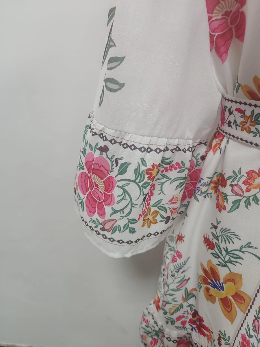 Blue Moon Fashion Ukrainian Print Mini Dresses