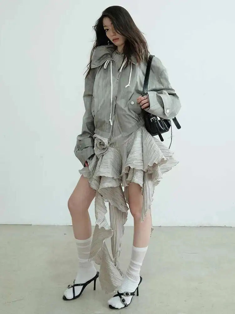 Quinni Gray Mini Dress