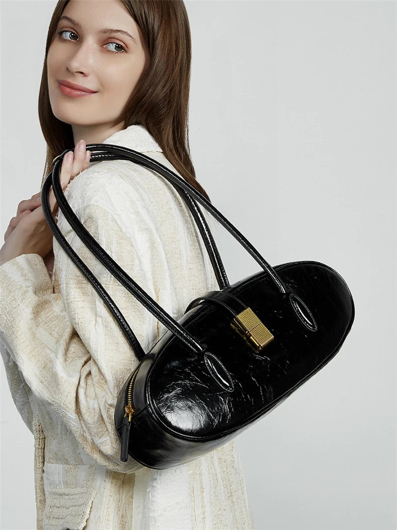 Baguette Genuine Leather Shoulder Bags