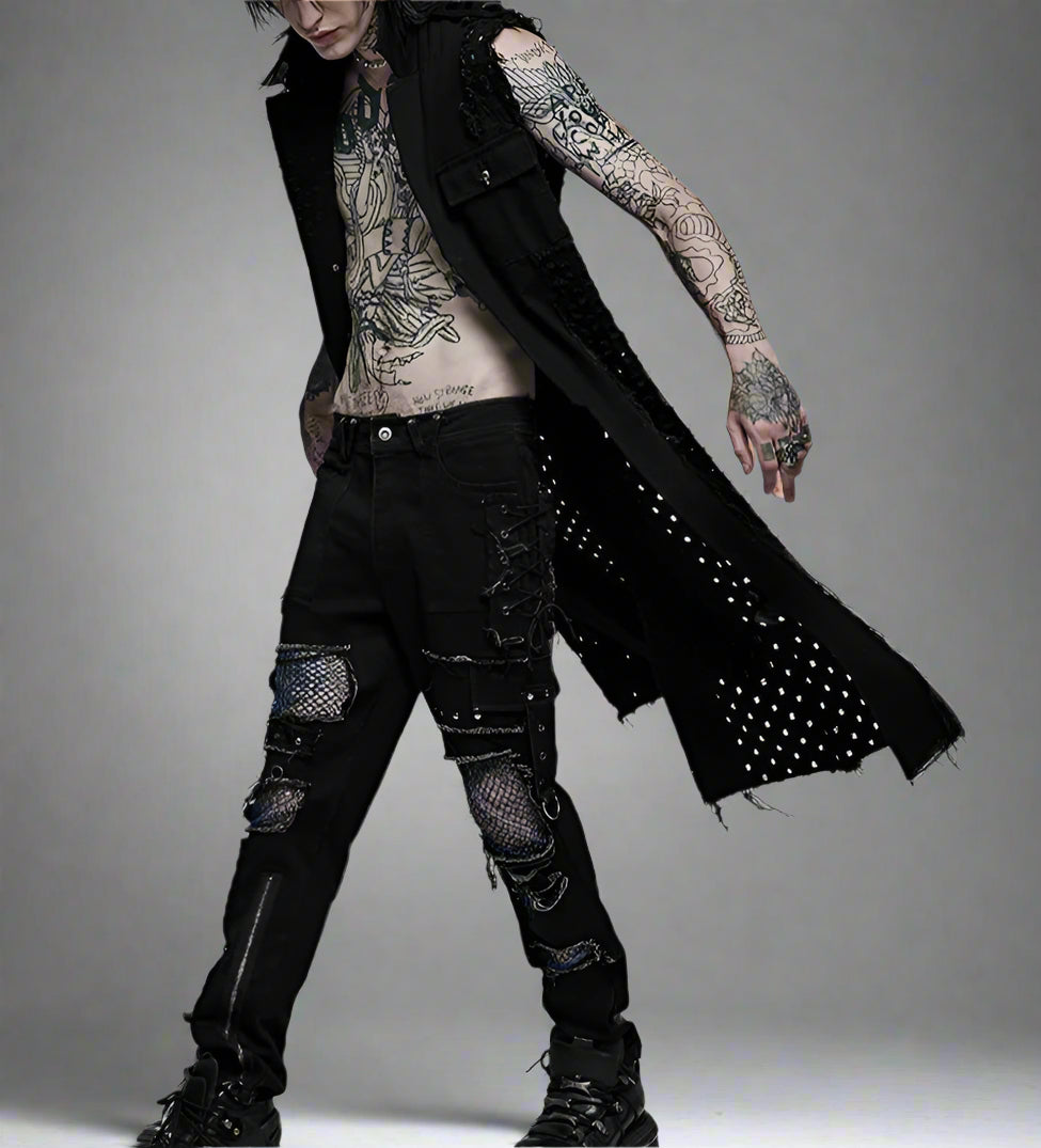 Men's Medium Length Sleeveless Vest
