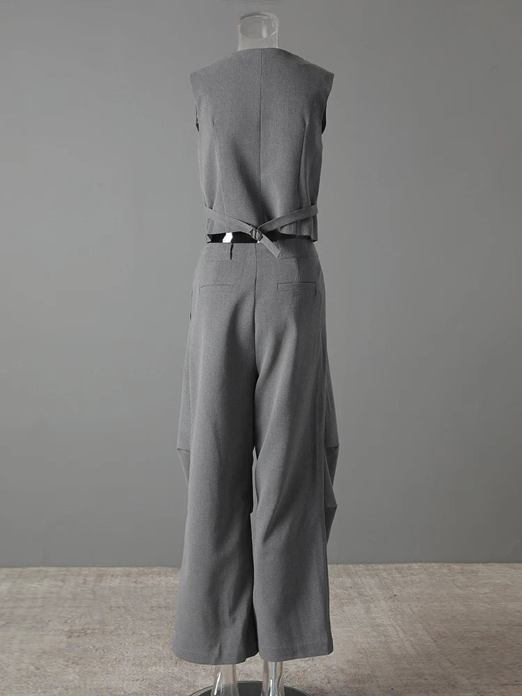 Blue Moon Fashion Gray Suit 3 Piece Set Women