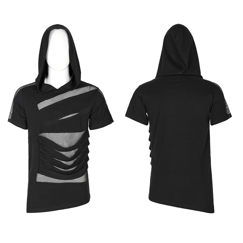 Men's RebelliousHooded Loose T-shirt