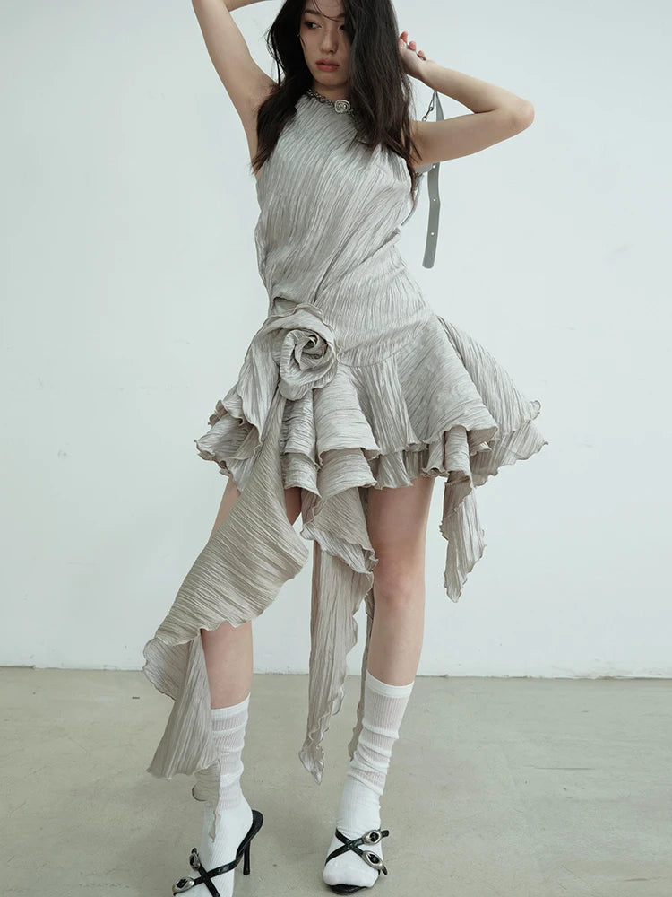 Quinni Gray Mini Dress