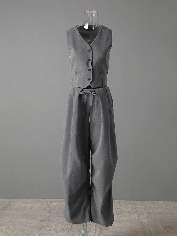 Blue Moon Fashion Gray Suit 3 Piece Set Women
