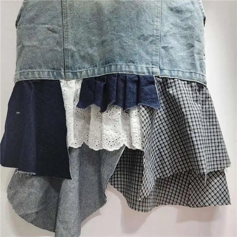 Blue Moon Fashion V-neck Denim Waistcoat