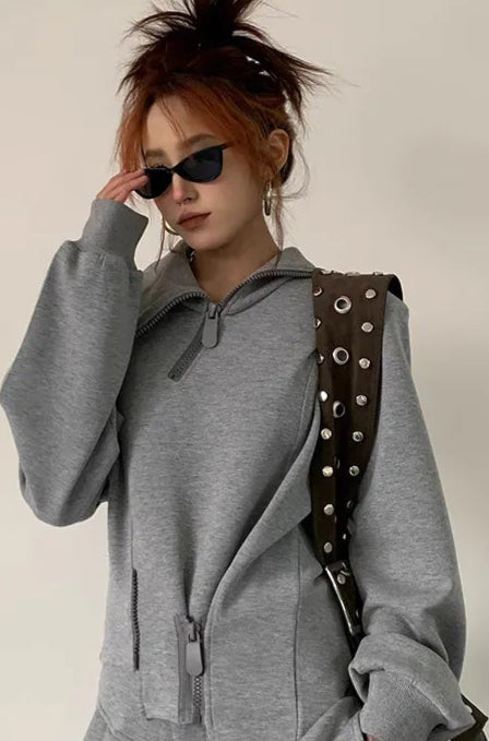 Gray Two Pieces Mono Set