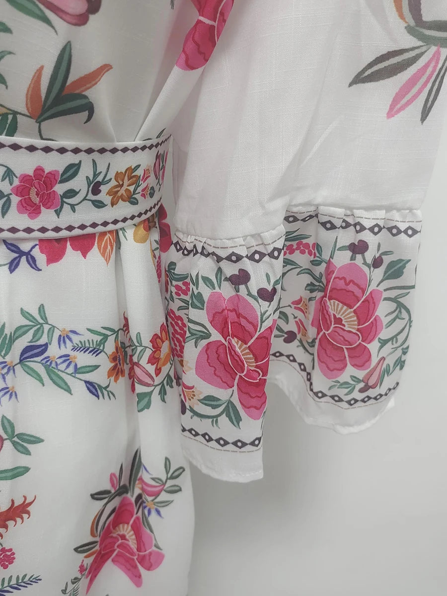 Blue Moon Fashion Ukrainian Print Mini Dresses