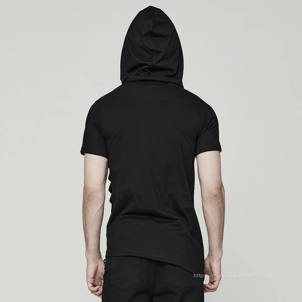 Men's RebelliousHooded Loose T-shirt