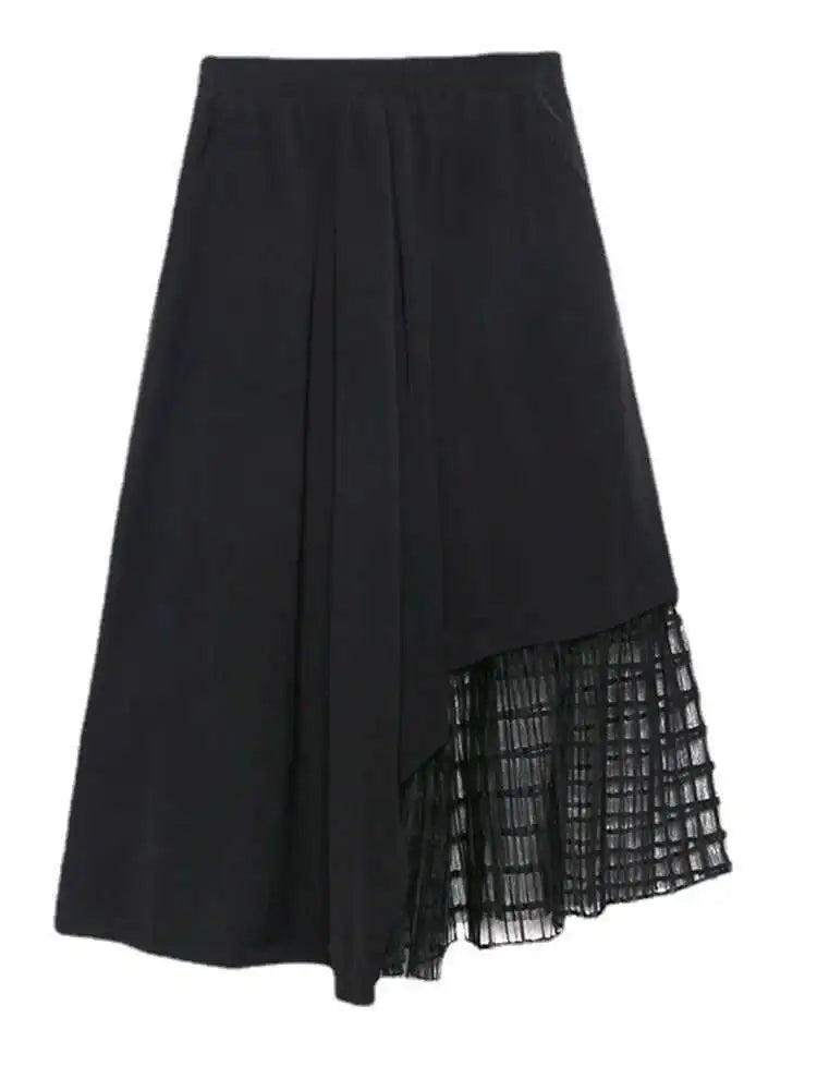 Mesh Casual Midi Skirt
