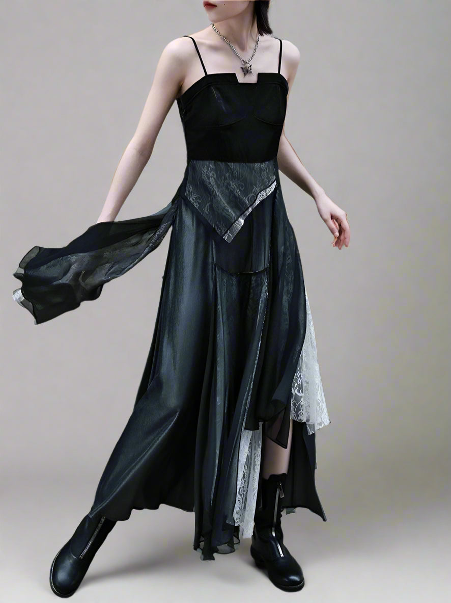 Irregular Suspender Dress