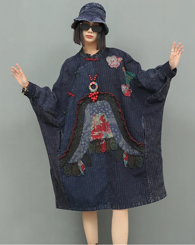 Blue Moon Fashion Oversized Vintage Design Dress