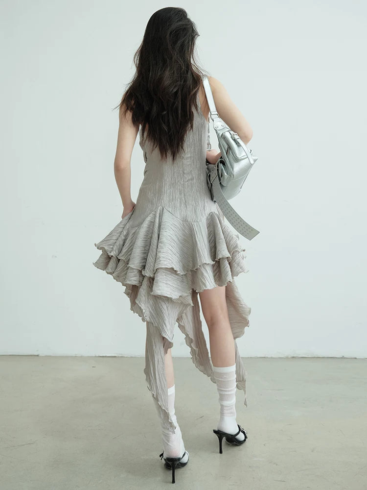 Quinni Gray Mini Dress