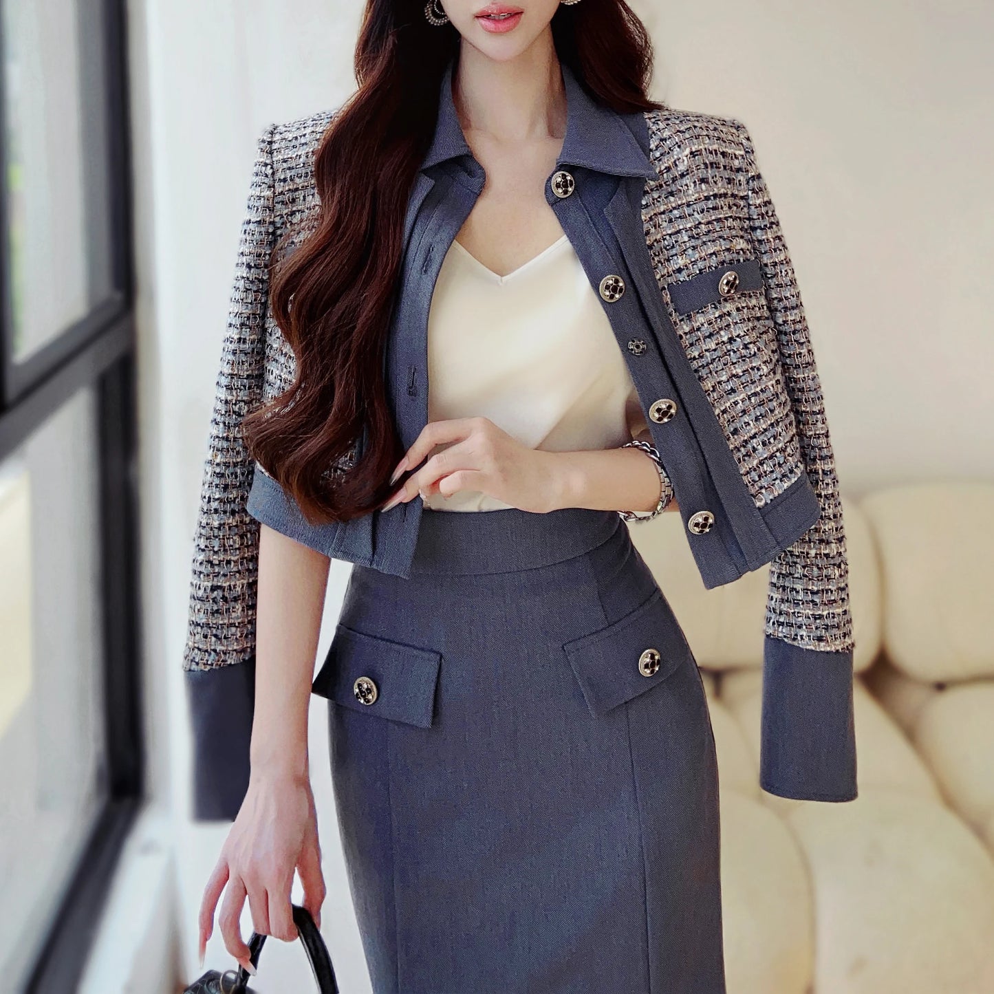 PK Tweed Two Piece Set