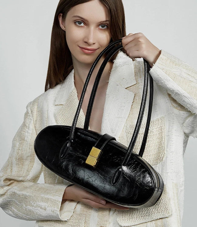 Baguette Genuine Leather Shoulder Bags