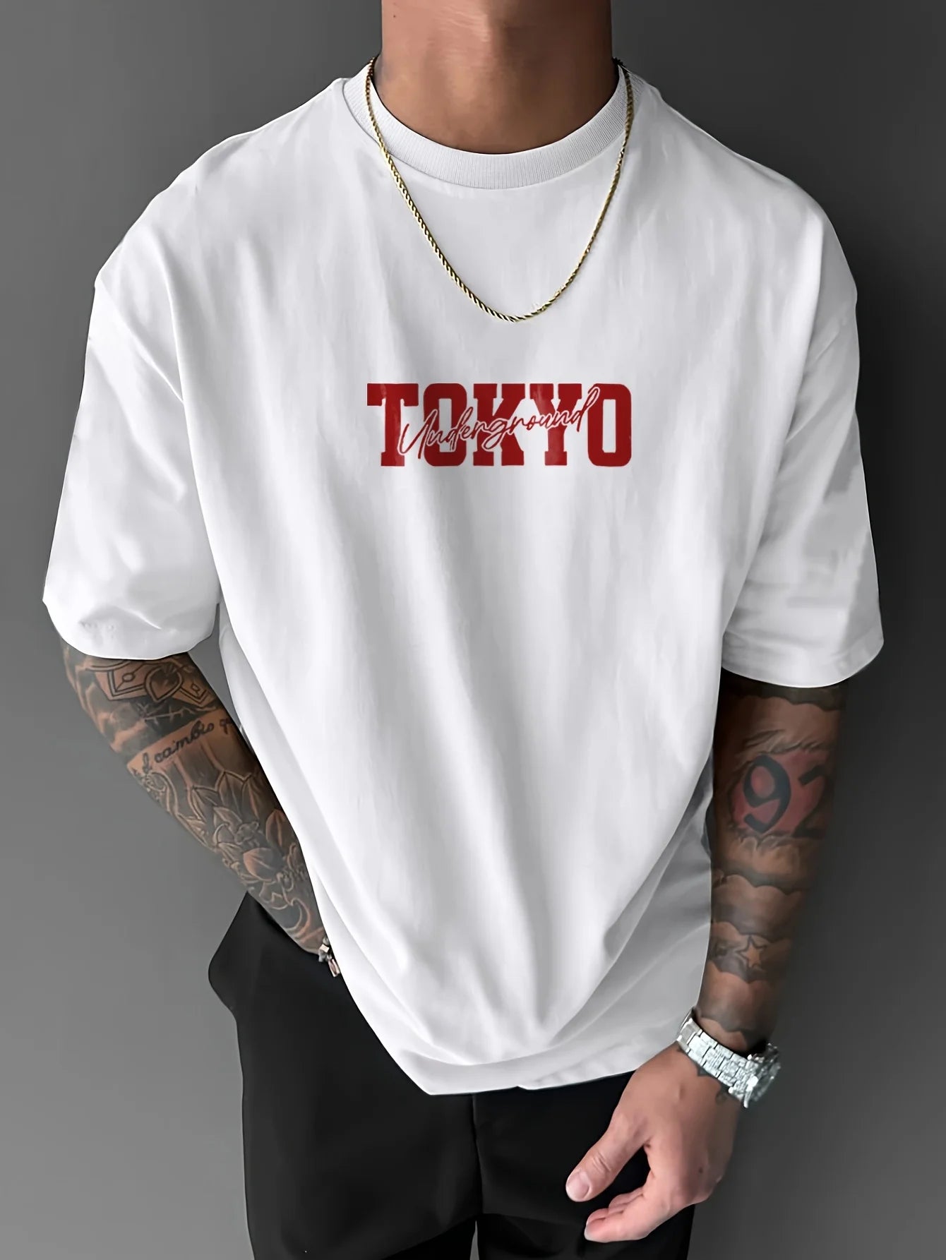 Men's Casual Loose Printed T-shirt