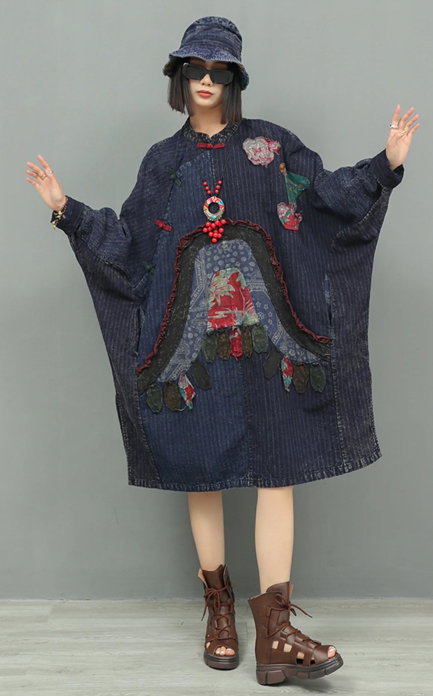 Blue Moon Fashion Oversized Vintage Design Dress