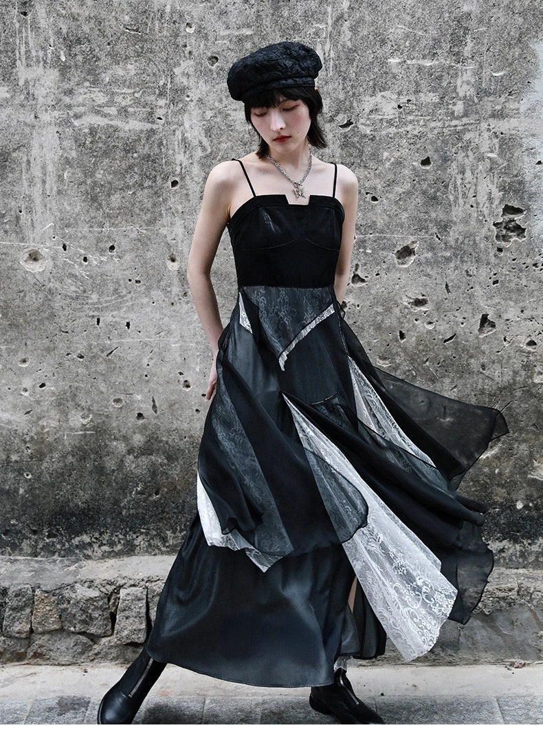 Irregular Suspender Dress
