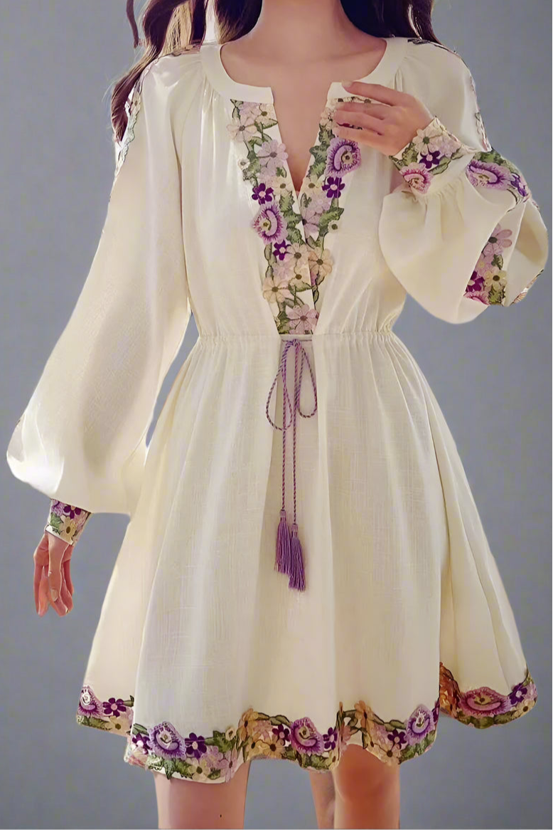 Blue Moon Fashion Embroidery Dress