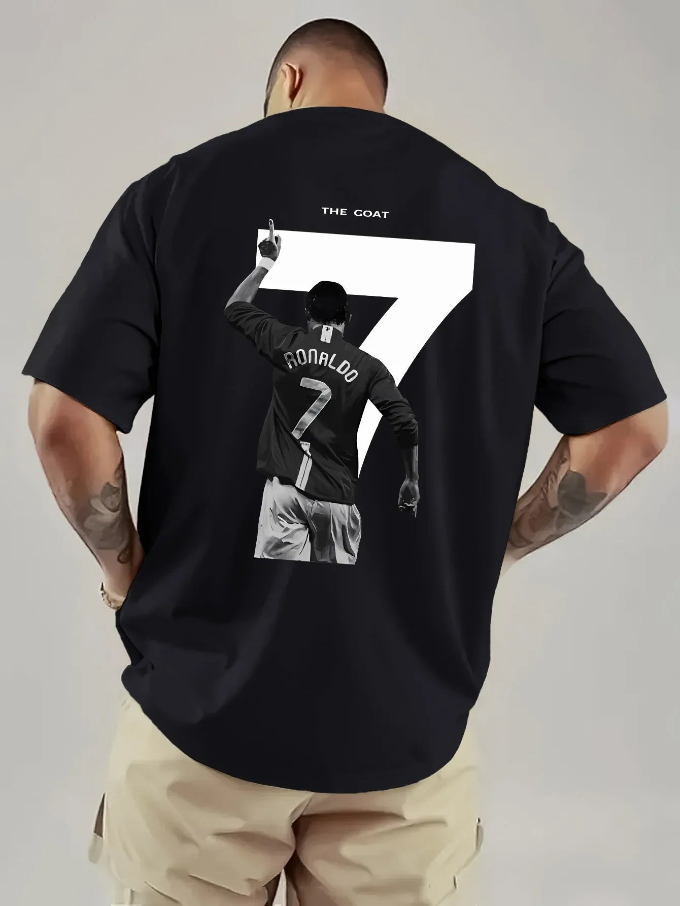 Men's CR7 Cristiano Ronaldo Soccer Graphic Print T-Shirt