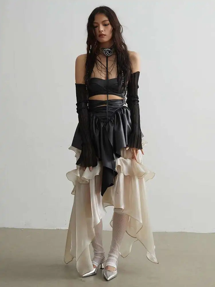 Champagne Glossy Skirt