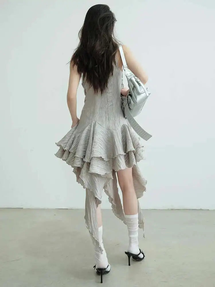 Quinni Gray Mini Dress