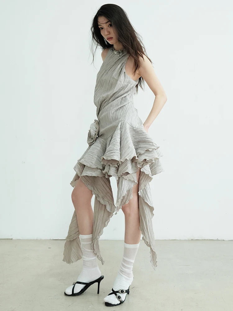 Quinni Gray Mini Dress