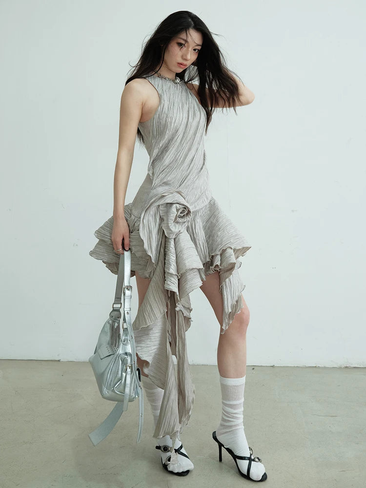 Quinni Gray Mini Dress