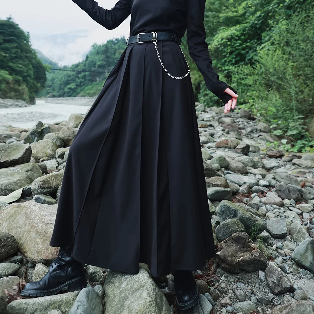 Zana Elegant Mid Length Skirt With Belt!