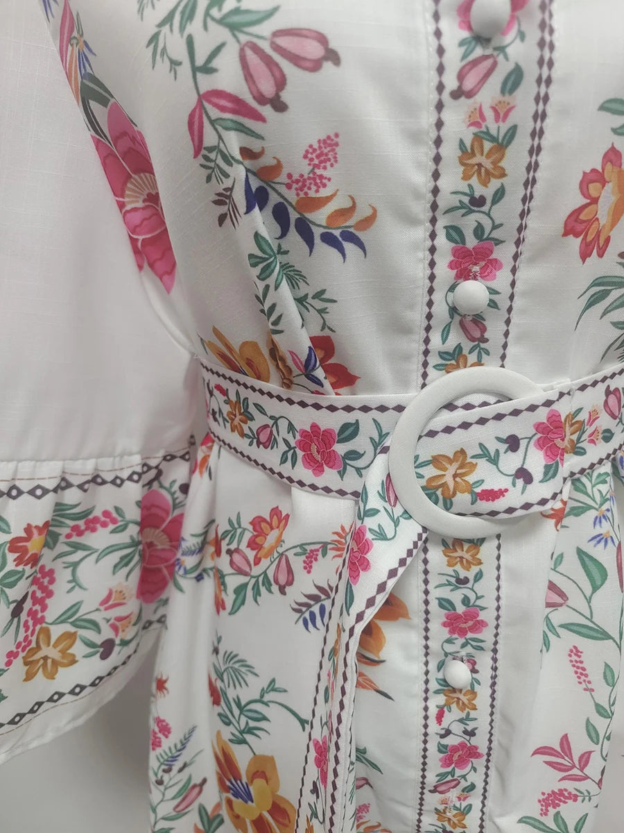 Blue Moon Fashion Ukrainian Print Mini Dresses