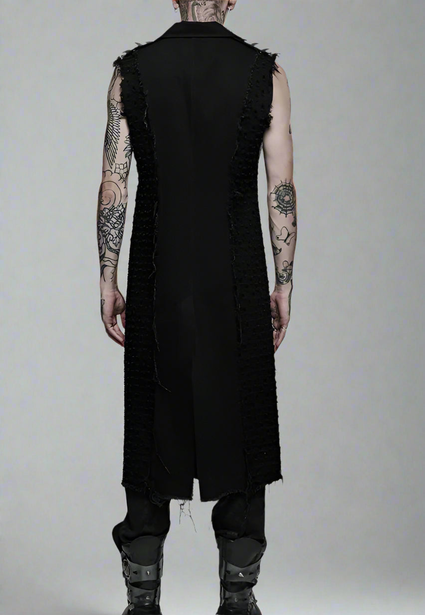 Men's Medium Length Sleeveless Vest