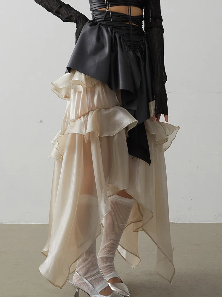 Champagne Glossy Skirt