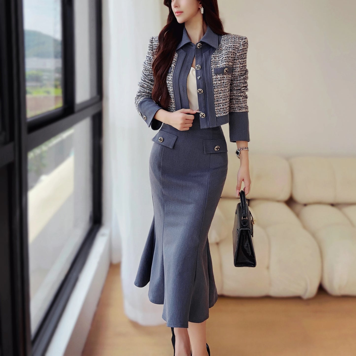 PK Tweed Two Piece Set