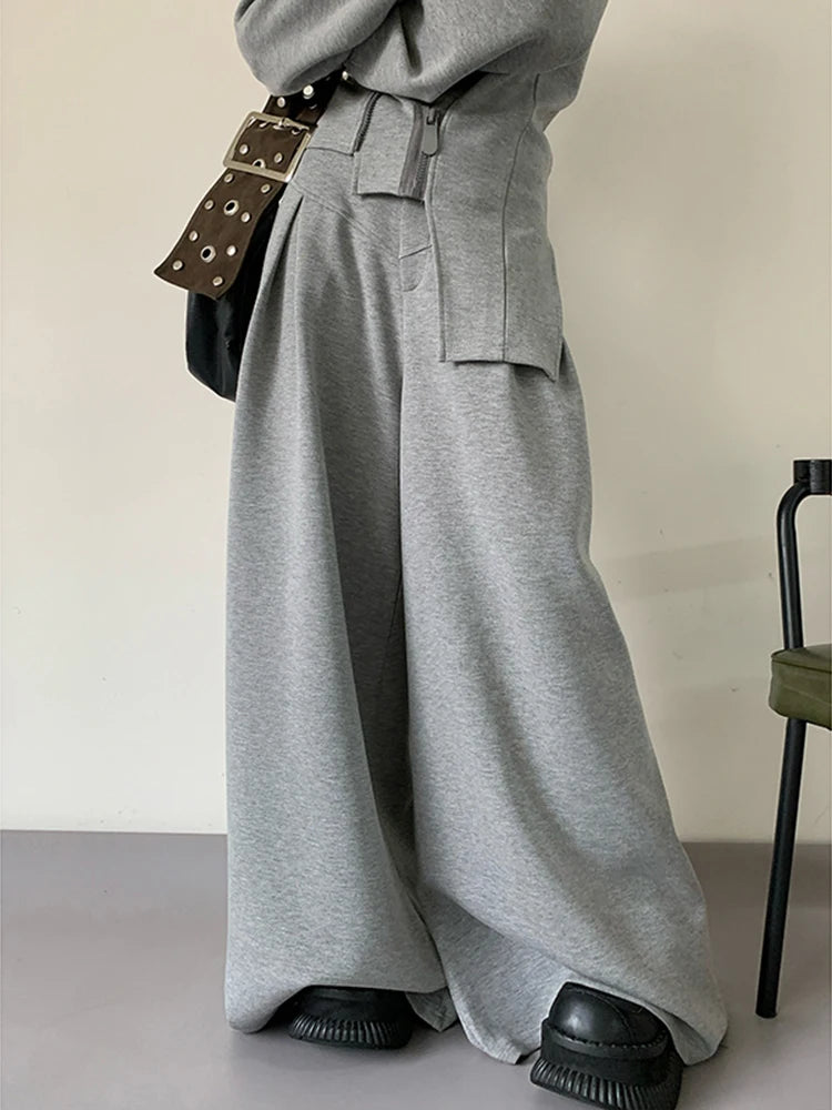 Gray Two Pieces Mono Set