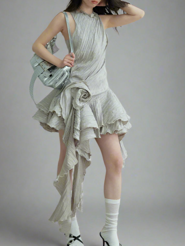 Quinni Gray Mini Dress