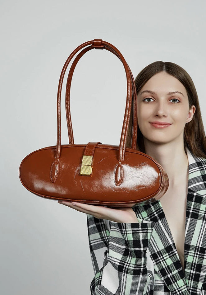 Baguette Genuine Leather Shoulder Bags