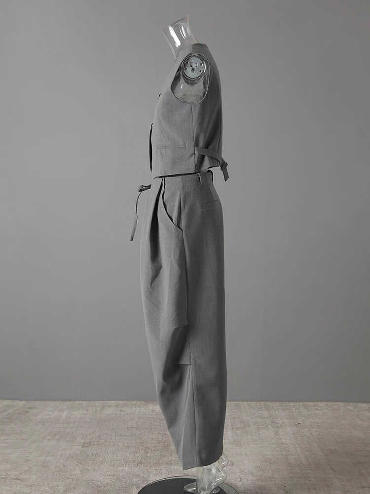 Blue Moon Fashion Gray Suit 3 Piece Set Women