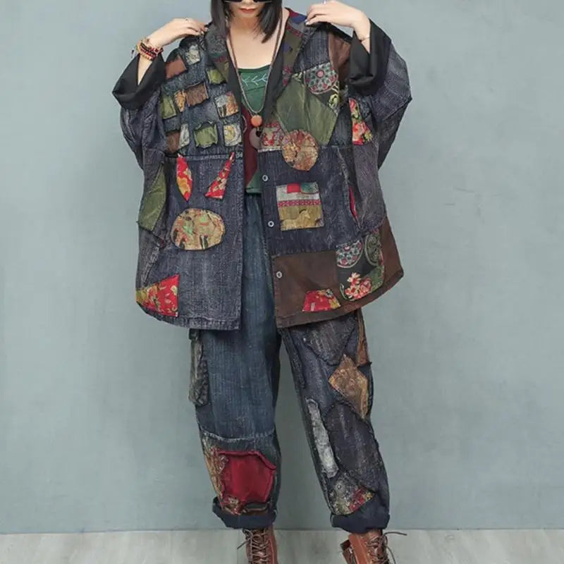 Blue Moon Fashion Hooded Jacket + High Waist Wide Leg Pants Two-piece Set