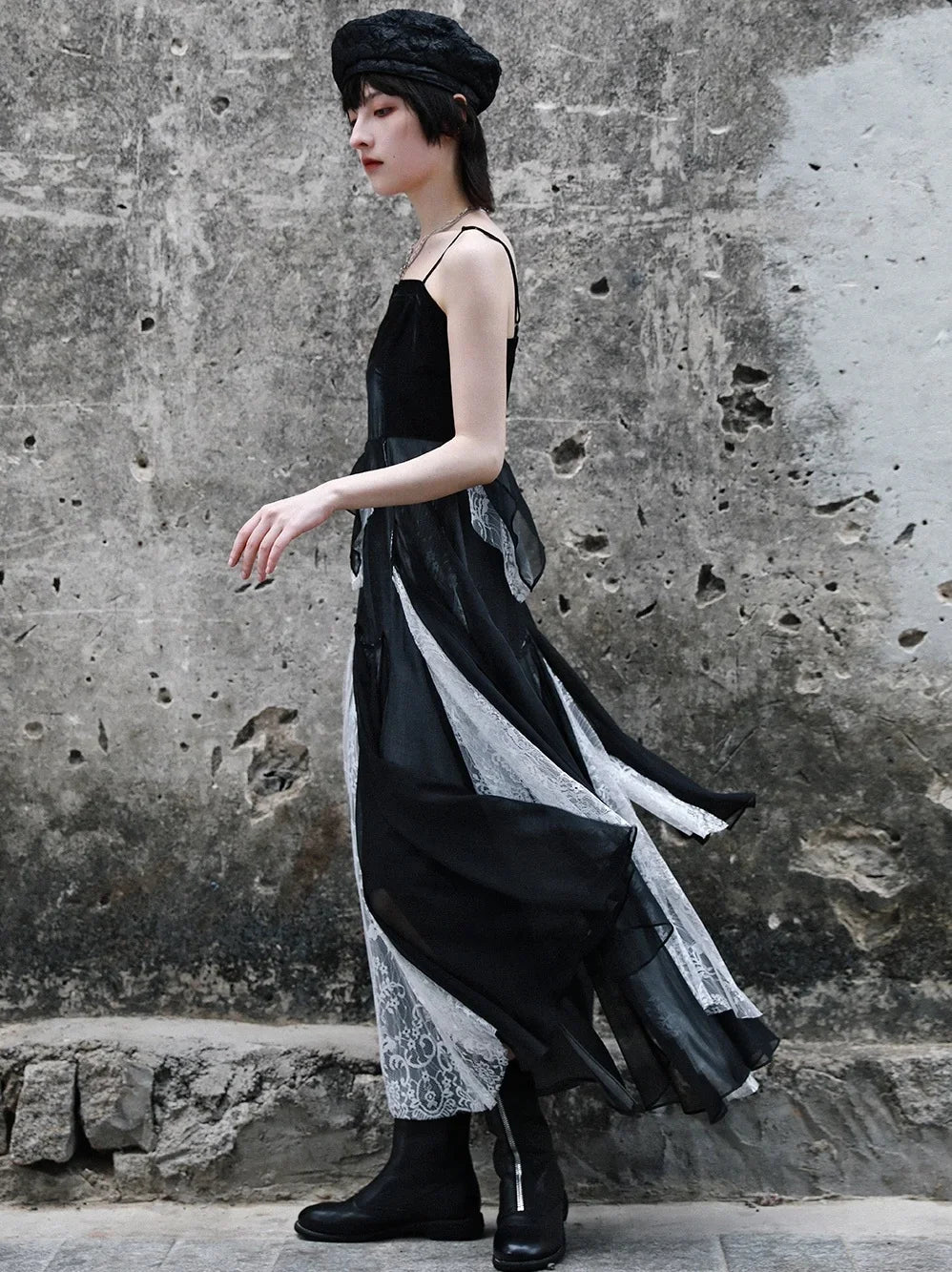 Irregular Suspender Dress