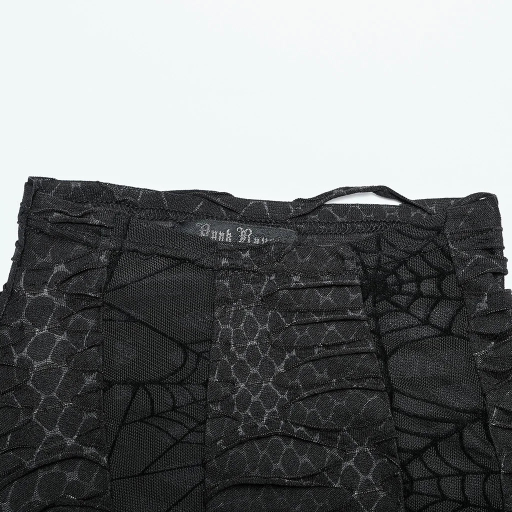 Men's Gothic Asymmetric Sharp Teeth Mesh Vest Top