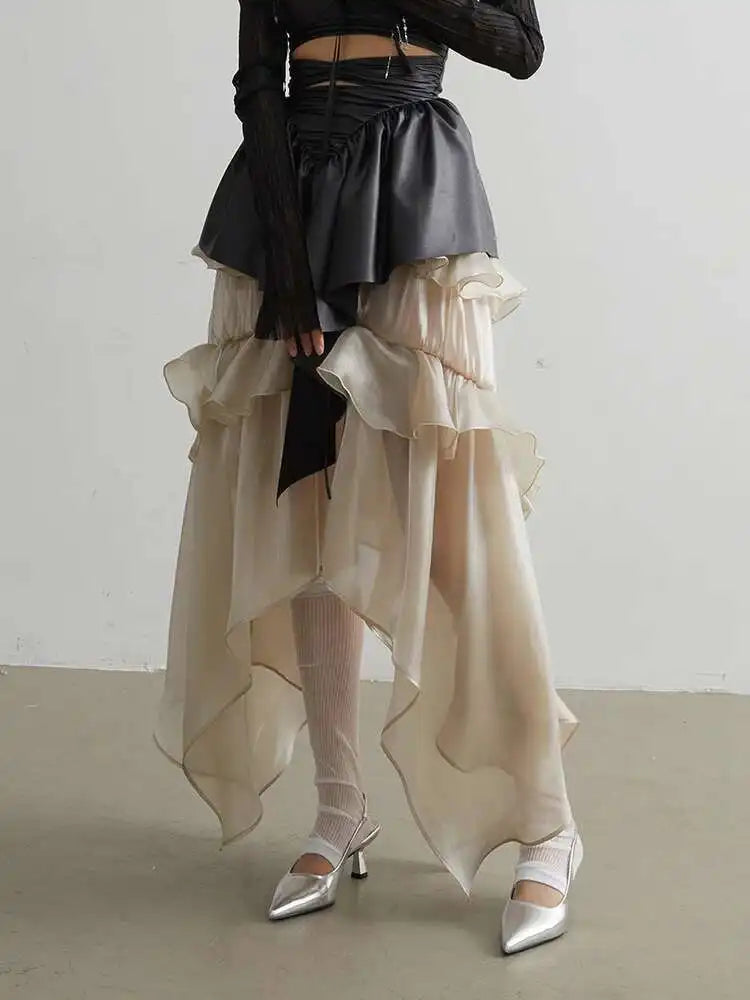 Champagne Glossy Skirt