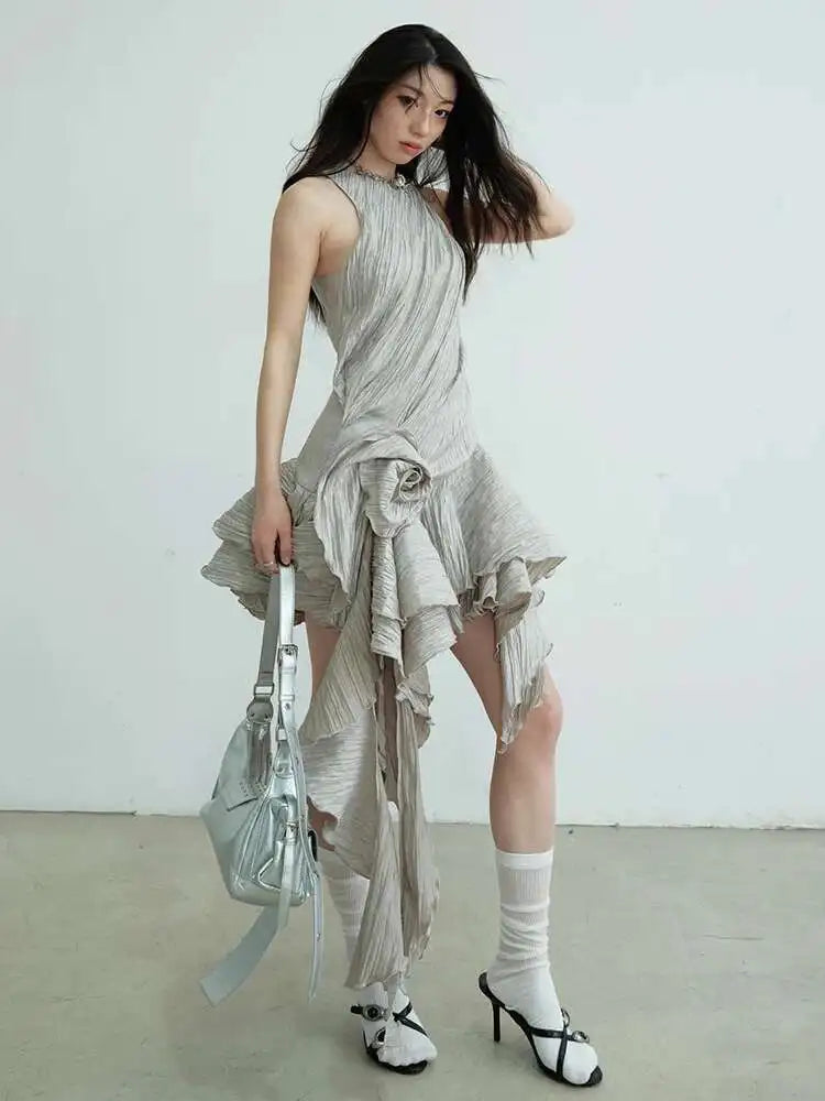 Quinni Gray Mini Dress