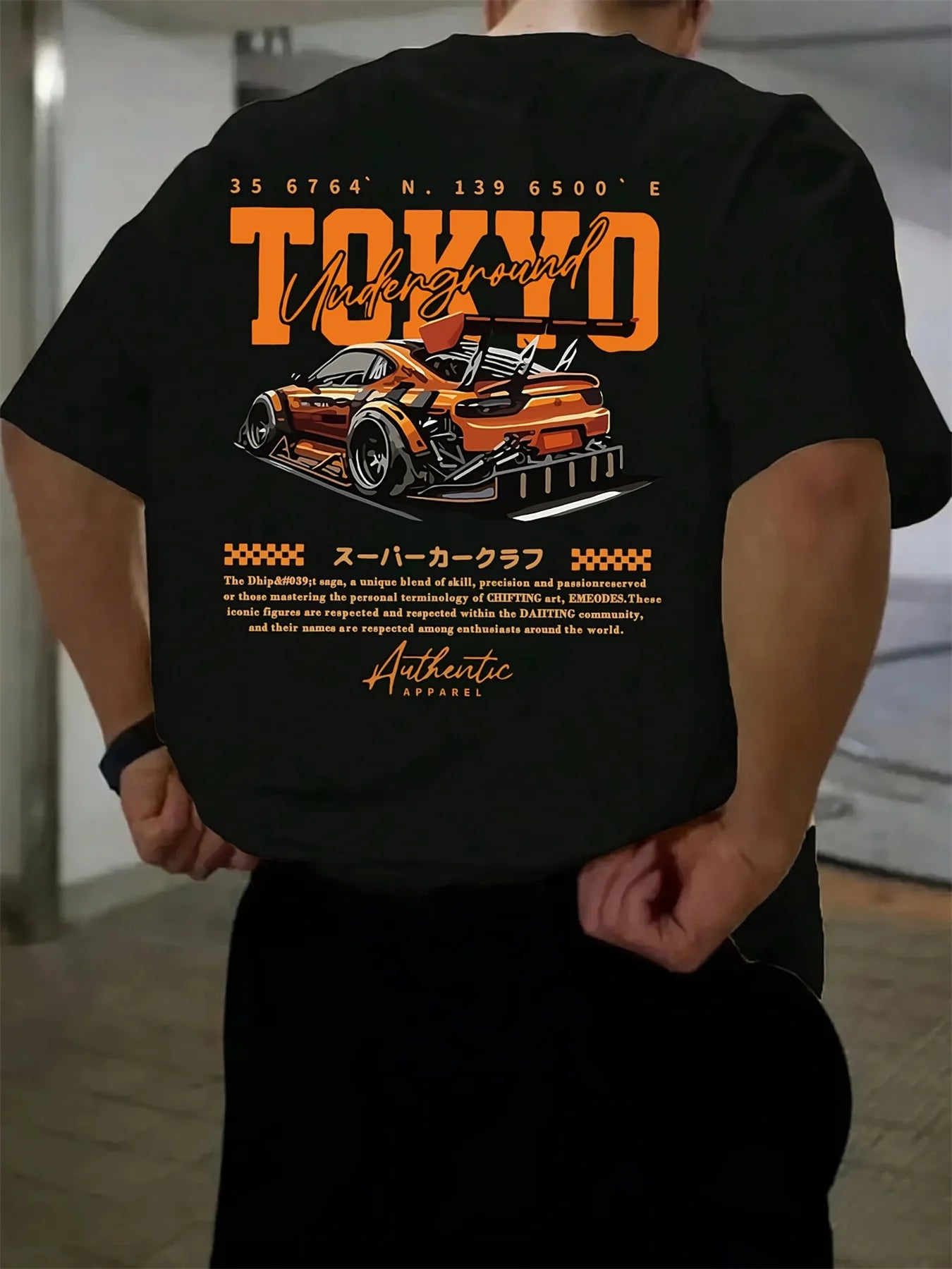 Men's 100% Cotton Fashionable Large Size Japanese Tokyo T-shirt
